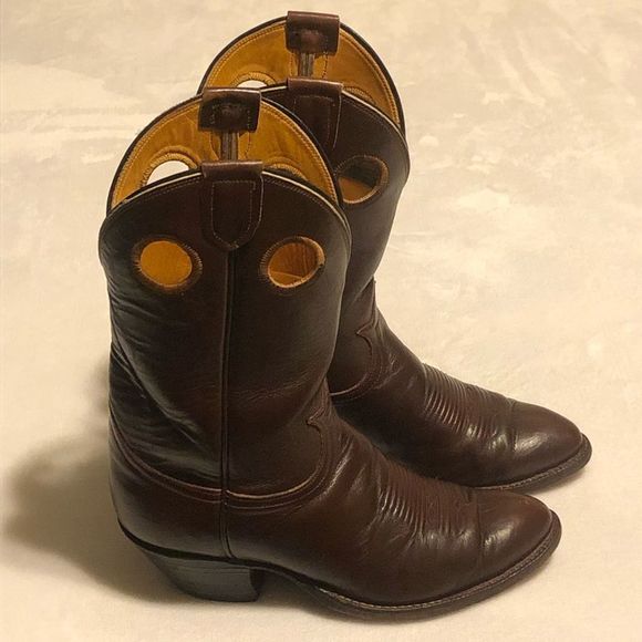 Tony Lama Shoes Vintage Tony Lama Black Label Boots Mens Size 9d